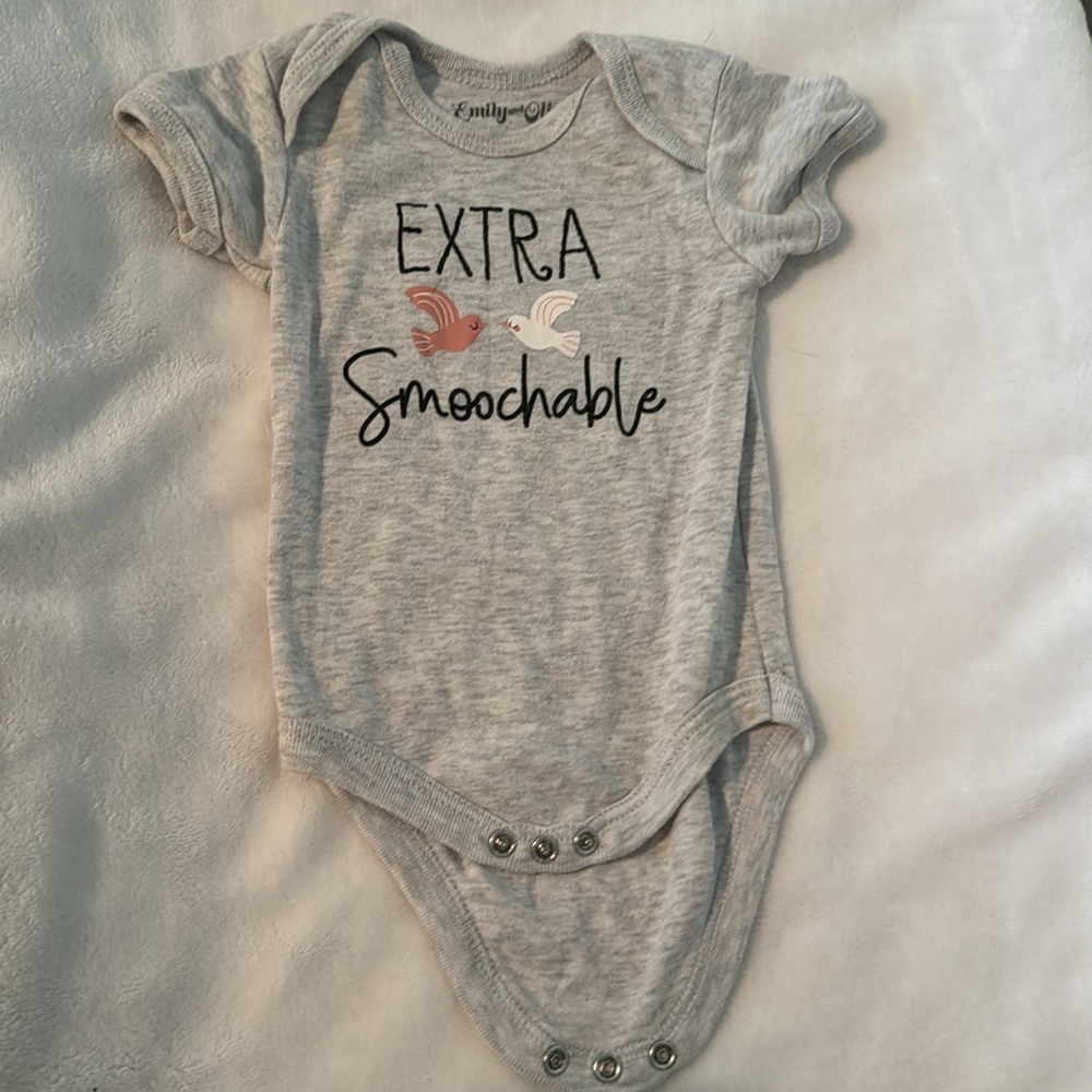 Gray Baby Onesie